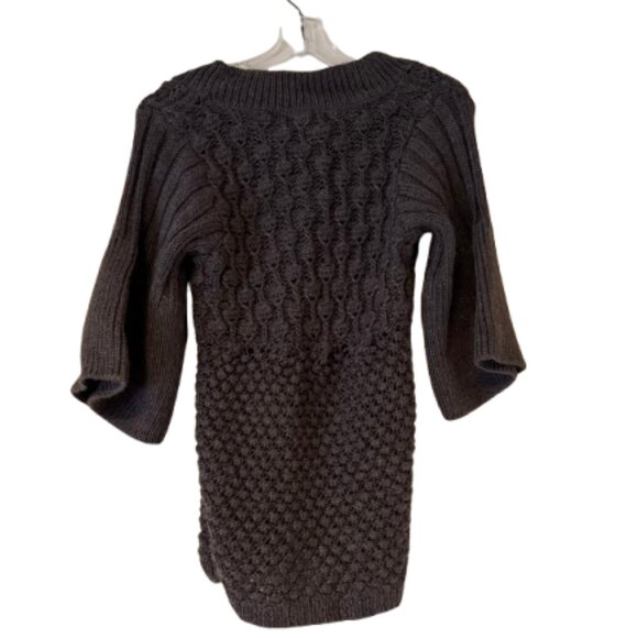 Will Smith Dark Gray Crocheted Wool Sweater - Medium - Picture 2 of 6